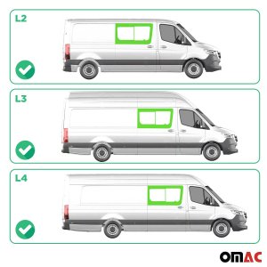 Mercedes-Benz Sprinter Sliding Window Glass - Front - Omac - Galaxy - '11-'18